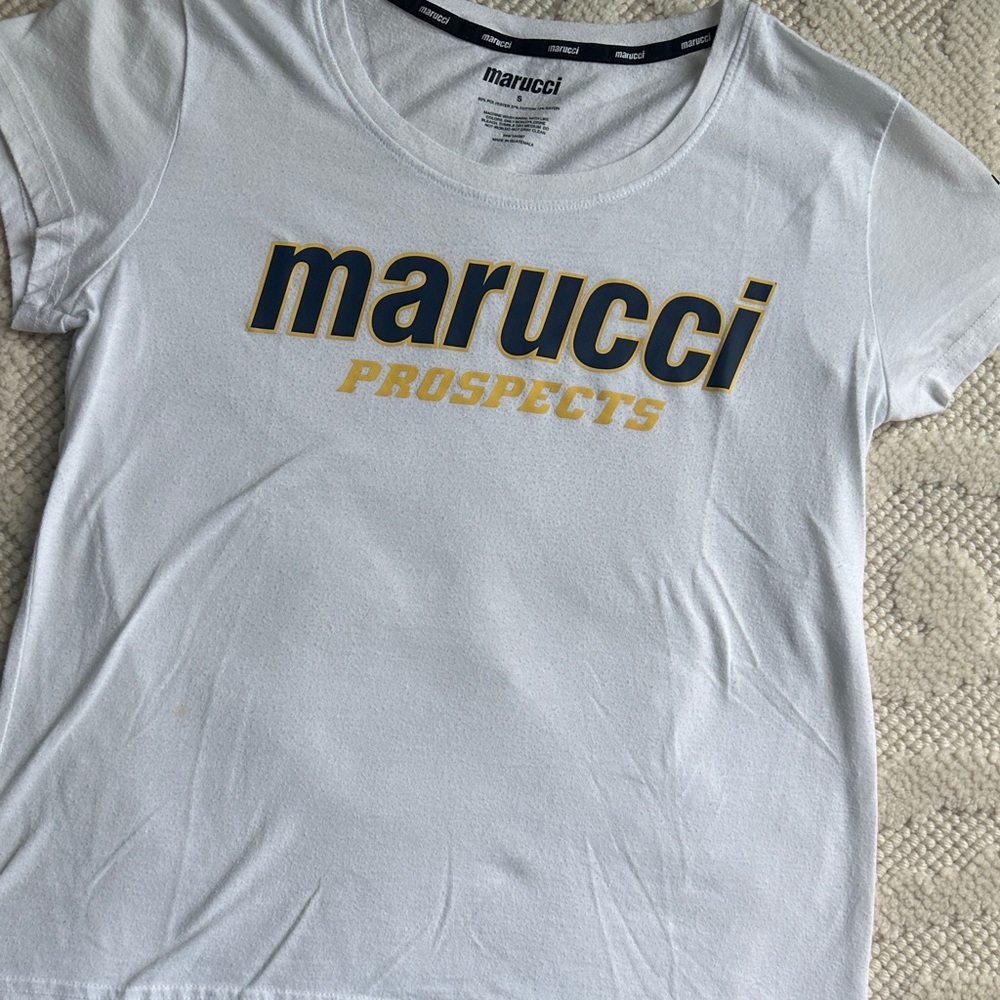 Baseball Moms Marucci t shirt small  White and Gold T-Shirt